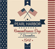 Pearl Harbor remembrance day card or background. vector illustration.