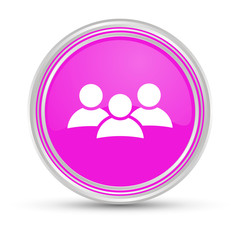 Poster - Pinker Button - Personnengruppe