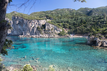 View from Kerkira, Paleokastritsa, Greece.