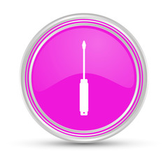 Poster - Pinker Button - Schraubendreher