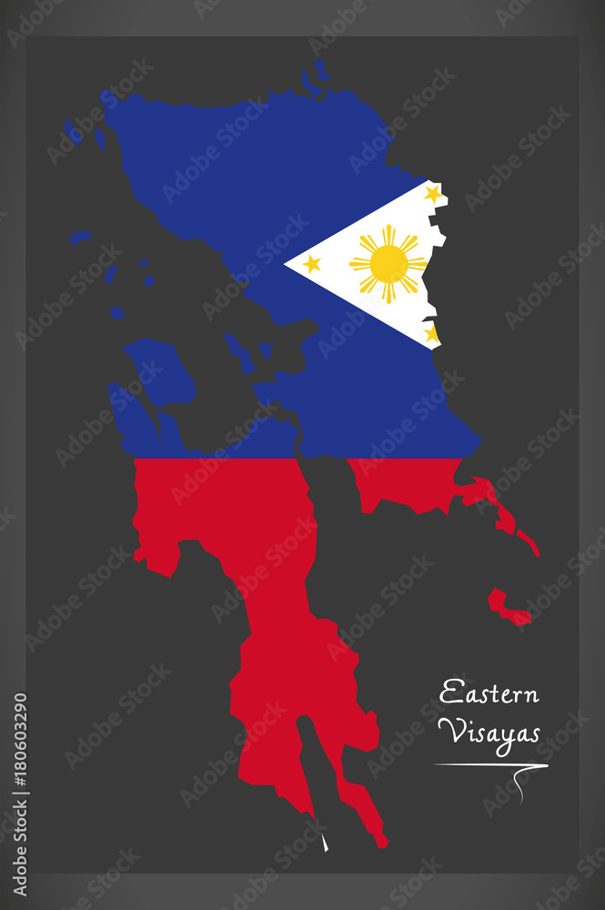 Eastern Visayas Map Of The Philippines With Philippine National Flag eastern-visayas-map-of-the-philippines-with-philippine-national-flag