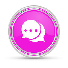 Sticker - Pinker Button - Sprechblasen - Dialog