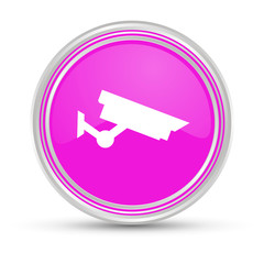 Sticker - Pinker Button - Video Überwachung