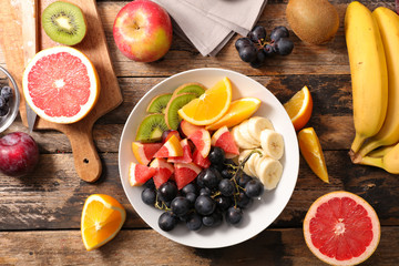 Wall Mural - fresh fruit for breakfast or dessert