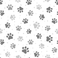 Paw Seamless Pattern Vector