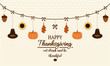 Happy Thanksgiving greeting card or background. vector illustration.