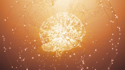 Wall Mural - computer brain thinking neural network ai artificial intelligence