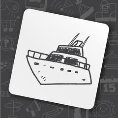 Sticker - Boat doodle