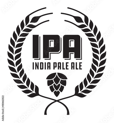 Cuadros en Lienzo IPA or India Pale Ale Badge or Label