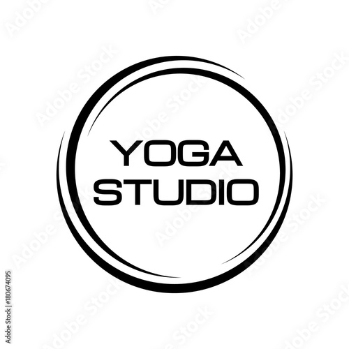 Creative Circle Yoga Studio Black Logo Symbol Web Geometric Icon
