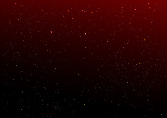 Wall Mural - dark red night sky and gold stars background