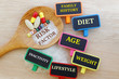 © raihanaasral - Diabetes risk factors concept.