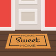 Sweet home doormat and door