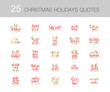 © Kara-Kotsya - set of 25 red and gold hand lettering merry christmas