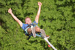Bungee jumps, extreme and fun sport. 