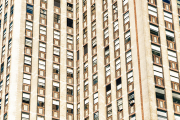 Poster - View of sunlight between skyscrapers