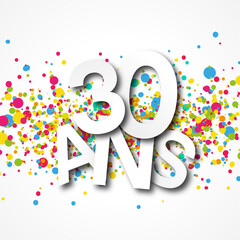 Canvas Print - 30 ans