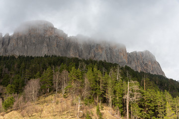 The mountain range of the Big Thach natural park. Adygea