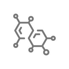 simple chemistry formula and molecule line icon. symbol and sign vector illustration design. isolate