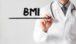 © Studio Nova - Doctor writing word BMI with marker, Medical concept