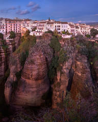 Fototapete - Ronda Skyline in the Evening, Andalusia, Spain