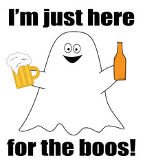 Sticker - Happy Halloween Ghost Boos