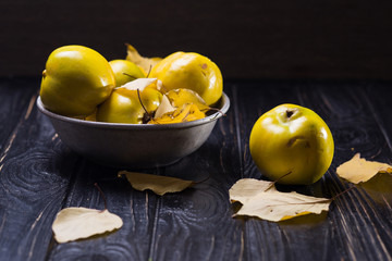 Wall Mural - quince is autumn fruits