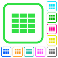 Canvas Print - Spreadsheet vivid colored flat icons icons