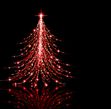 Christmas Red Tree Background