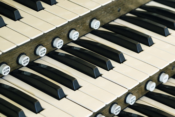 Church organ keys.