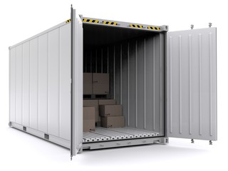 Shipping Container isolated