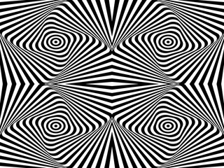 Wall Mural - seamless abstract black and white geometric pattern. optical illusion. modern design. vector illustr