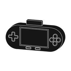 Wall Mural - Game console single icon in black style for design.Car maintenance station vector symbol stock web illustration.