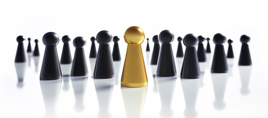 spielfiguren in formation gold und schwarz