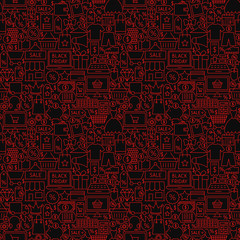 Sticker - Black Friday Seamless Pattern