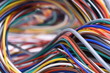 © salita2010 - Colorful electric computer cable closeup with selective focus