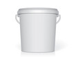 Plastic bucket. Easy to change colors. Mock Up Vector Template