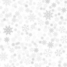 Festive Christmas Background Of Snowflakes. For Postcards, Poster, Invitation Design For New Year. Seamless Pattern.