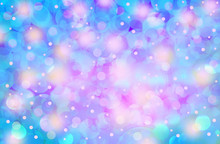 Light Blue Bokeh And Pink For Holiday  Background