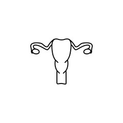 Wall Mural - Gynecology icon uterus. Body part element. Premium quality graphic design. Signs, outline symbols collection, simple thin line icon for websites, web design, mobile app, info graphics