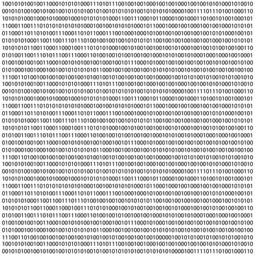 binary code zero one matrix white background. banner, pattern, wallpaper.  illustration