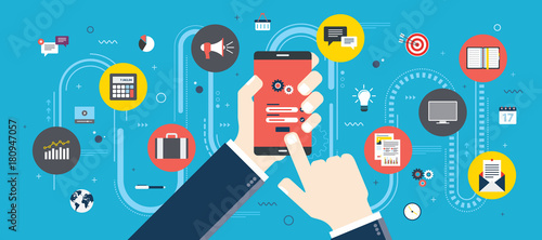 Cuadros en Lienzo Mobile phone and application.