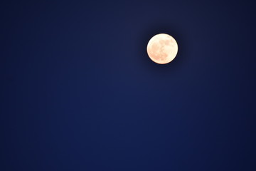 beautiful moon in dark background
