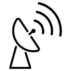 Wall Mural - antenna icon on white background