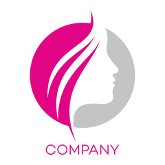 Poster - A beautiful woman's face logo