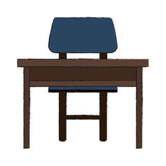 Poster - Study desk with chair