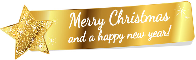 Sticker - Merry Christmas and a happy new year