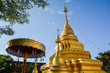 pagoda gold temple style lanna in north Thailand