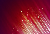 Fototapeta  - Pink glitter sparkles rays lights bokeh and star festive elegant abstract background.