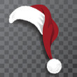 Illustrated Santa Claus hat perfect for photo booth or family Christmas card. EPS 10 vector.